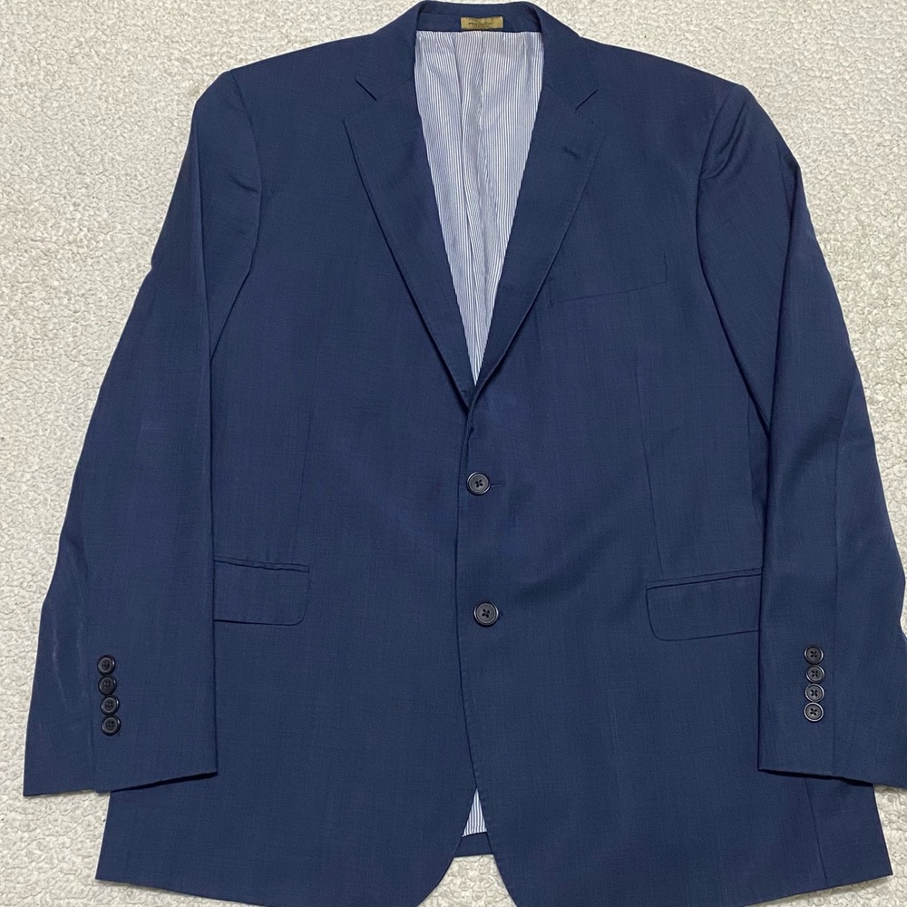 Brooks Brothers Explorer Regent Fit Navy Blue Blazer Jacket Mens 44R